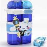 Marsilyan- Cinnamoroll Figürlü Çift Bölmeli Pipetli Suluk - Renkli - standart
