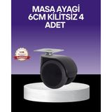Marsilyan Çok Amaçlı Kilitsiz Masa Ayağı Tekerleği 6 cm - MCT5785-8964 - Çok Renkli
