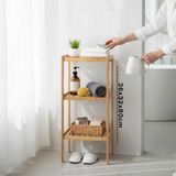 Marsilyan Çok Amaçlı Raf - Organizer 3 Katlı Ahşap - Bambu 36X32X80CM (4887) - Renkli - 1