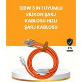 Marsilyan Çoklu Cihaz Dostu 120 W Hızlı Şarj Kablosu – Tek Kablo Ile Her Cihaz Elinizin Altında