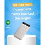 Marsilyan Çoklu Cihaz Uyumlu LED Ekranlı 50000 Mah Powerbank - Çok Renkli