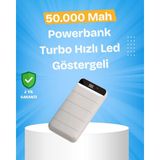 Marsilyan Çoklu Cihaz Uyumlu LED Ekranlı 50000 Mah Powerbank - Renkli