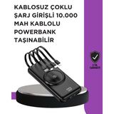 Marsilyan Çoklu Cihaz Uyumu ile Kablolu ve Kablosuz Şarj – Pratik Powerbank - 001-Renkli