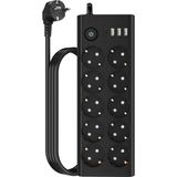 Marsilyan Çoklu Priz 10 Lu + 3 USB + 1 Type-C 3680W 16A Anahtarlı Akım Korumalı Uzatma Prizi (2 Metre Kablo) FTR14