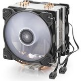 Marsilyan Cpu Işlemci Kule Tipi Soğutucu Çift Fanlı 6 Bakır Borulu - Siyah ND2601 - Renkli
