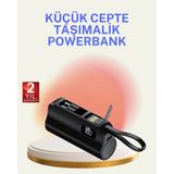 Marsilyan Dahili Konektörlü 20W Hızlı Şarj Mini Taşınabilir Powerbank - Renkli