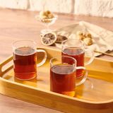 Marsilyan- Decohandy 6'lı Cam Kupa 200 ml - Renkli - standart