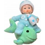 Marsilyan™- Decotown Hediyelik Sevimli Mavi Bebek Biblo Polyester Süs Eşyası - Renkli - standart
