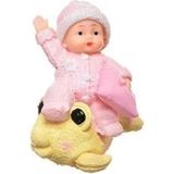 Marsilyan™- Decotown Hediyelik Sevimli Pembe Bebek Biblo Polyester Süs Eşyası - Renkli - standart