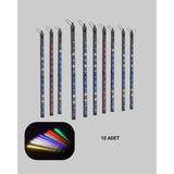 Marsilyan Dekoratif Rgb LED Işık Çubuğu Seti 10 Adet Çubuk Kayan Yıldız Efektli - MCT9473-4265 - Çok Renkli