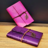 Marsilyan- Deri Yaprak Desenli Çizgisiz Defter - Renkli - standart