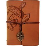 Marsilyan- Deri Yaprak Desenli Defter - Renkli - standart