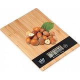 Marsilyan Dijital LCD Mutfak Tartısı Terazisi 5kg Bambu Desenli - Renkli