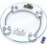 Marsilyan™- Dijital - Pilli Yuvarlak Banyo Baskül Terazi Tartı LCD Ekran 180KG/0.1G 30X30CM İ11-026 BX40