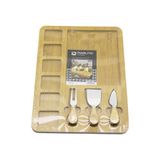 Marsilyan DİKDÖRTGEN 6+1 BÖLMELİ MDF KAHVALTI PEYNİR SUNUM PANOSU 3 BIÇAK=AHŞAP SAP 30X39.5CM (4887
