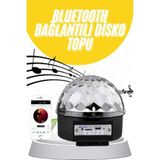 Marsilyan Disko Topu Renkli Işıklı Lazer Parti Bluetooth Bağlantılı LED Küre - 1 m