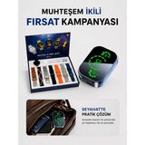 Marsilyan Dokunmatik Akıllı Saat Yeni Nesil Kulaklık Kampanyası Bluetooth Bağlantılı Anc Özelliği - 01P-Pembe