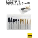 Marsilyan Dremel Uyumlu Törpülü Mini Oyma Gravür Uç Seti – 10'lu Tungsten Karbür, Ahşap/metal/plastik Için - Renkli - standart