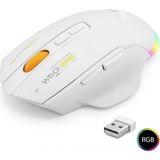 Marsilyan Dual Mode Kablosuz Gaming Mouse 12800 Dpi 7 Tuş Makro 1000Hz Rgb - Beyaz W601W