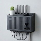 Marsilyan Duvar Tipi Wi-Fi Modem Saklama Kutusu(Siyah) – Kablo Düzenleyici Router Raf Organizer (4887)