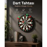 Marsilyan Duvara Monte Sağlam Ahşap Gövdeli Dart Tahtası Ev ve Oyun Alanları Için 17 Inç - Renkli - standart