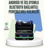 Marsilyan E10 Powerbank Şarjlı Bluetooth 5.1 Kulaklık Spor ve Oyun Için - --