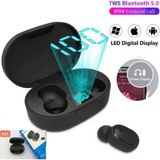 Marsilyan E6S Kablosuz Kulaklık Dijital Göstergeli Bluetooth Kulaklık 5.0 - Ahşap