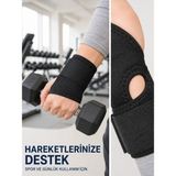 Marsilyan El Bilekliği Başparmak Destekli Ayarlanabilir Bilek Sargısı Sporcu Bilek Bandajı Ayarlanabilir El Bilek Bandajı Başparmak Geçişli Bilek Desteği Günlük ve Spor Kull - Renkli - standart