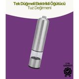 Marsilyan Elektrikli Baharat Öğütücü Pilli Paslanmaz Çelik Otomatik Tuz Karabiber Değirmeni - Renkli - standart