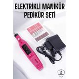 Marsilyan Elektrikli Manikür Pedikür Törpü Seti Protez Tırnak Nasır Temizleyici Ieg - 1