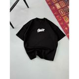 Marsilyan Erkek Baskılı Oversize T-Shirt - Siyah - XL