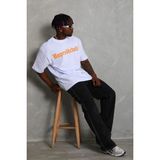 Marsilyan Erkek Baskılı T-Shirt Kısa Kol Bisiklet Yaka Regular Fit Rahat Kalıp Günlük Tişört - Beyaz - XL