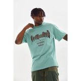 Marsilyan Erkek Baskılı T-Shirt Kısa Kol Bisiklet Yaka Regular Fit Tişört - Mint Yeşili