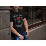 Marsilyan Erkek Bisiklet Yaka Baskılı Oversize T-Shirt - Siyah - XL
