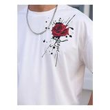 Marsilyan Erkek Bisiklet Yaka Kısa Kol Baskılı T-Shirt - Beyaz - Siyah - XL