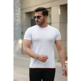 Marsilyan- Erkek Bisiklet Yaka Kısa Kollu Tişört - Beyaz - 3XL