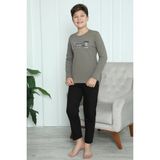 Marsilyan- Erkek Çocuk Penye Pijama Takım Vizon - 9 - 10 Yaş