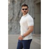 Marsilyan- Erkek Hemşire Yaka Kısa Kollu Tişört - Beyaz