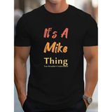 Marsilyan Erkek It Is A Mike Thing Baskılı Erkek T-Shirt - Siyah - S - M