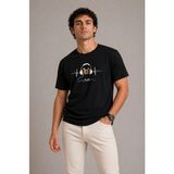 Marsilyan Erkek Müzik Temalı Baskılı Tişört Bisiklet Yaka Kısa Kol T-Shirt - Siyah
