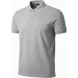 Marsilyan Erkek Pike Kumaş Düğmeli Yaka Regular Fit Günlük Kısa Kol Tişört T-Shirt - Gri - 2XL