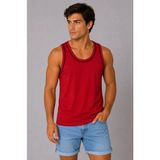 Marsilyan Erkek Sporcu Atlet Bisiklet Yaka Kolsuz Yazlık Atlet - Kırmızı - 2XL
