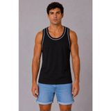 Marsilyan Erkek Sporcu Atlet Bisiklet Yaka Kolsuz Yazlık Atlet - Siyah - 2XL