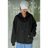 Marsilyan Erkek Uzun Kol Kapşonlu Basic Sweatshirt Hoodie - Siyah - XL