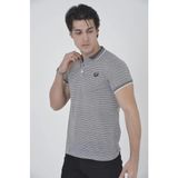 Marsilyan Erkek Yakalı Slim Fit Dokuma T-Shirt - Beyaz