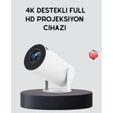 Marsilyan- Ev Sineması Projeksiyon Cihazı – 160 Ansı Lümen, 4K Uyumlu ve Kablosuz Görüntü Aktarımı