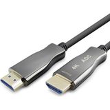 Marsilyan Fiber Optik HDMI 2.0 Kablo 4K 60 Hz 10 M Siyah Gri HDX2055 - Renkli - standart