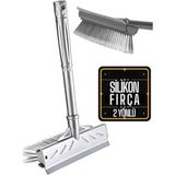 Marsilyan Fırçalı ve Silikon Uçlu Cam Sil Çekçek 2 Yönlü Temizlik Fırçası – 35X22 cm | Süpürme ve Sıyırma Fonksiyonlu | Ergonomik Saplı 423698 - Renkli - standart