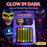 Marsilyan Fosforlu Glow Parti Boyası 6’lı – Karanlıkta Parlayan Yüz Boyası (4887)