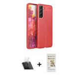 Marsilyan™- Galaxy S21 Fe Kılıf Doruk Klasik Özel Seri - Siyah Mat Seramik Nano Ekran Koruyucu + Kamera Lens Koruma Cam